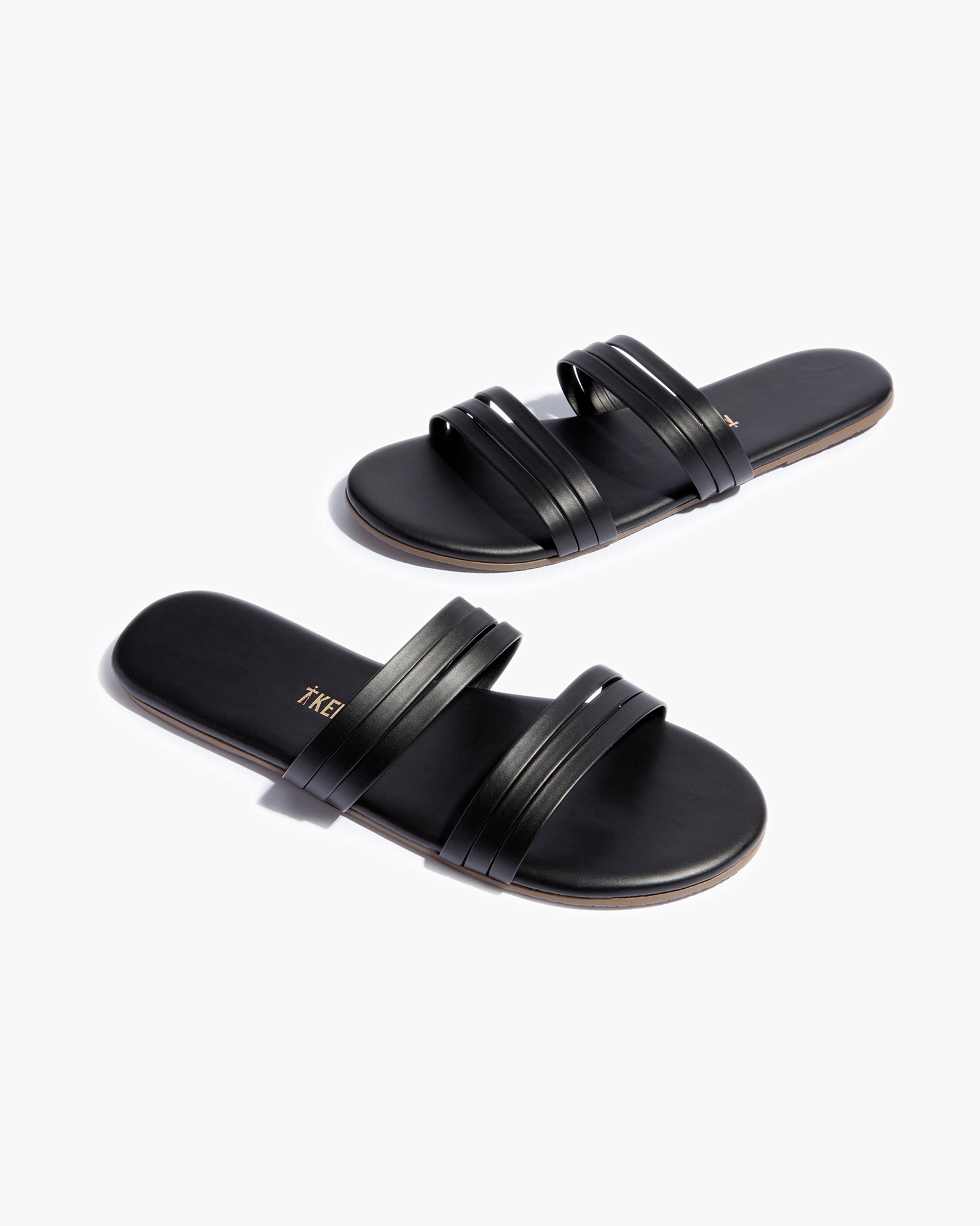 TKEES Allegra Women's Slides Black | VB9327640