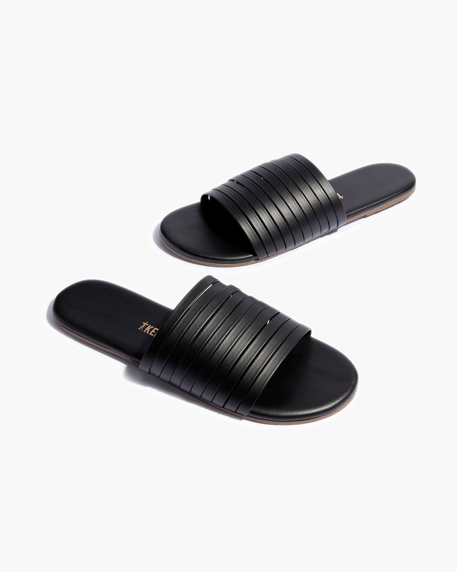 TKEES Avery Women's Slides Black | LC7235194