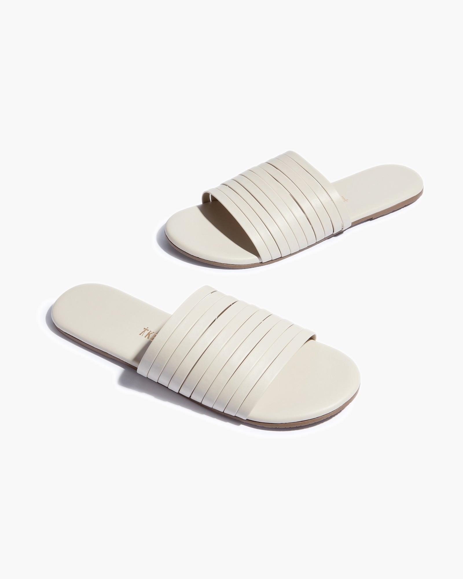 TKEES Avery Women's Slides Grey | YE2835076