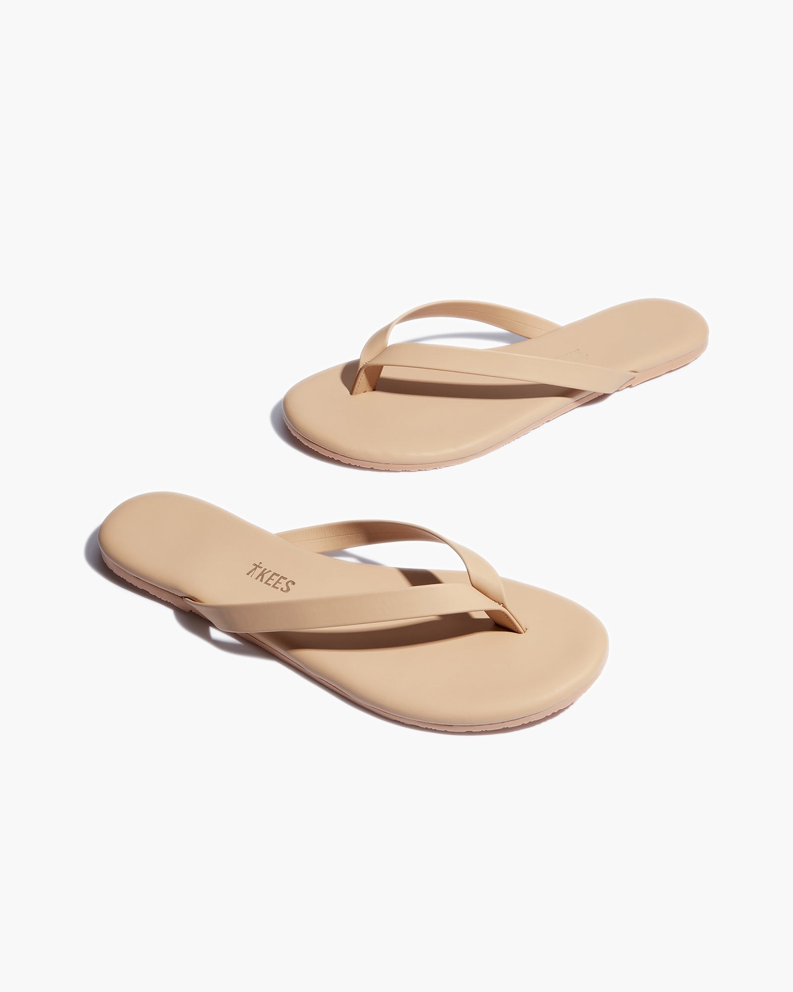 TKEES Boyfriend Vegan Women's Flip Flops Khaki | BH4850967