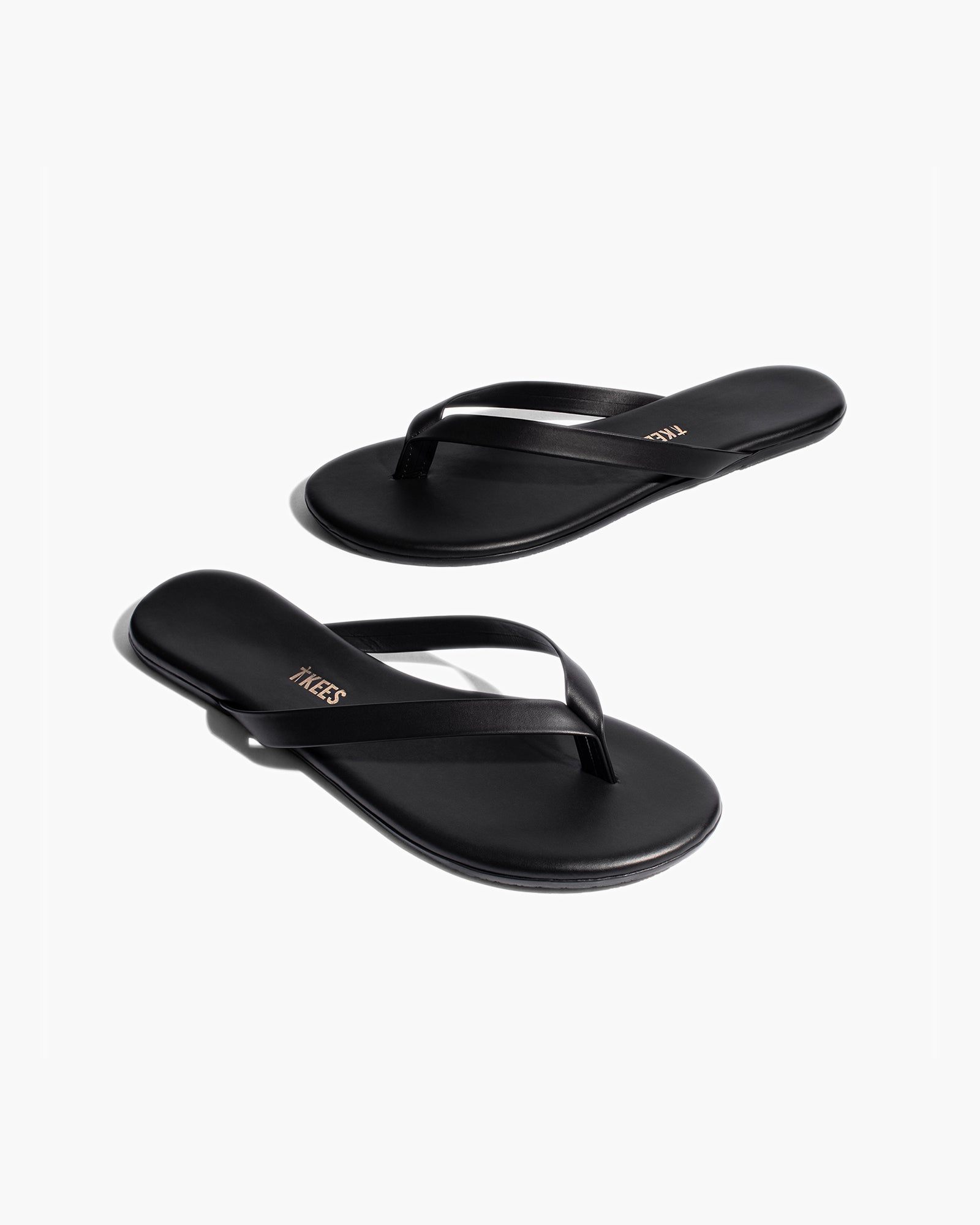 TKEES Boyfriend Vegan Women's Flip Flops Black | DI8429715