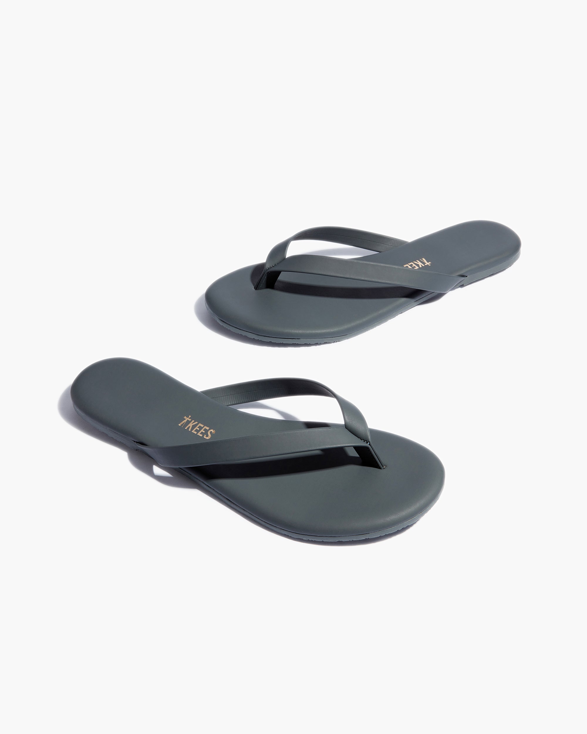 TKEES Boyfriend Vegan Women's Flip Flops Blue | IW3957064