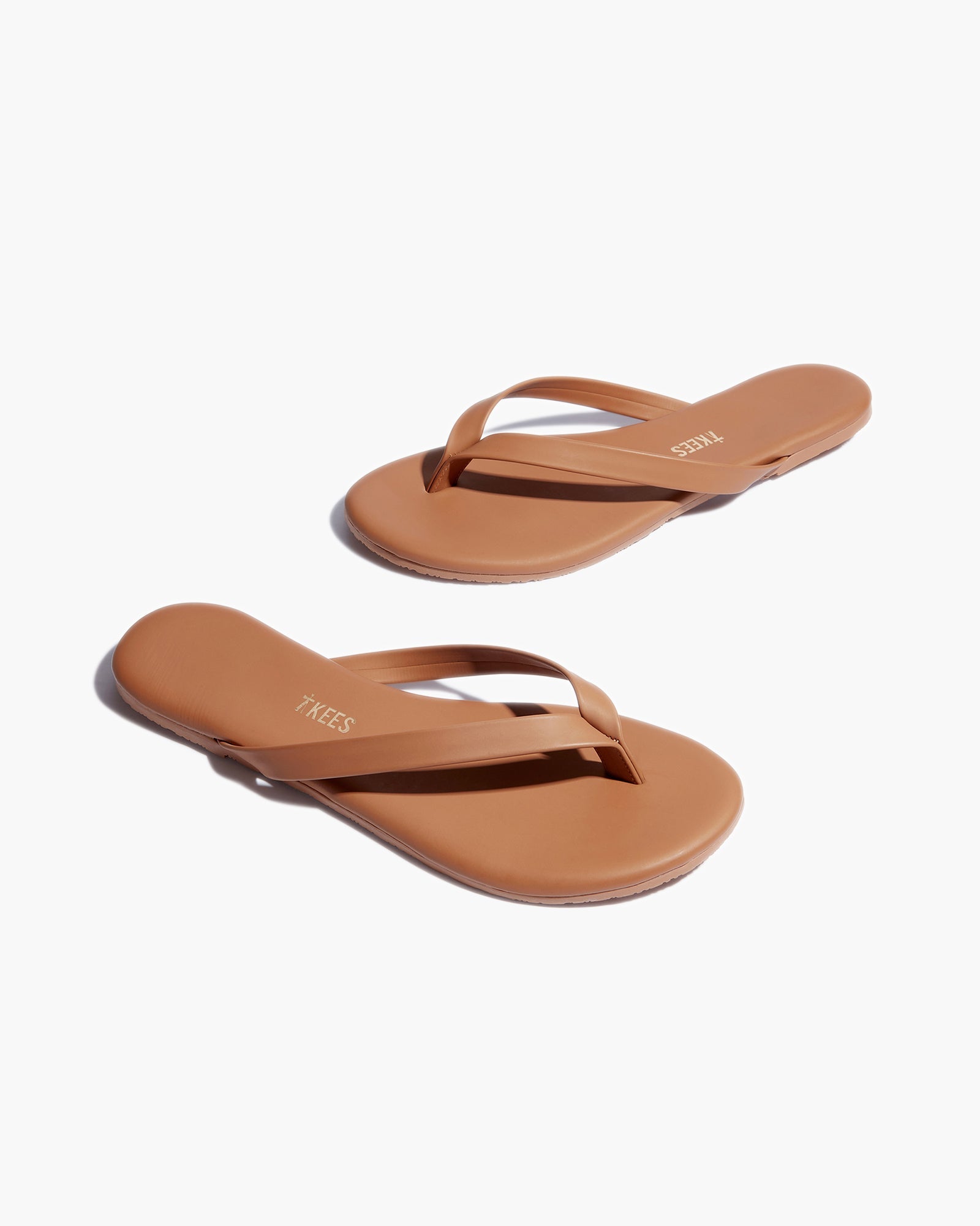 TKEES Boyfriend Vegan Women's Flip Flops Brown | RB9380571