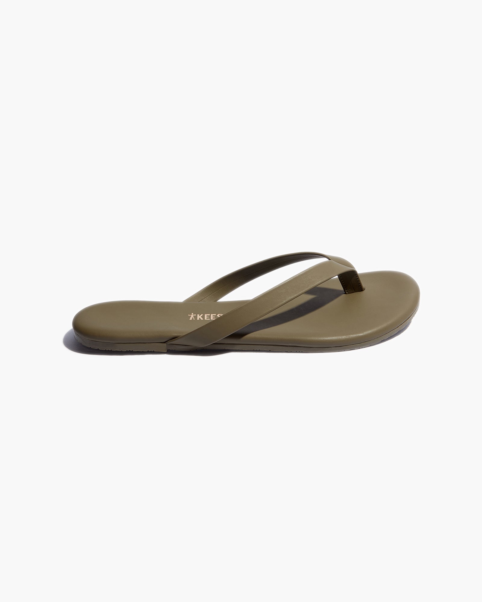 TKEES Boyfriend Vegan Women's Flip Flops Green | TY9283604