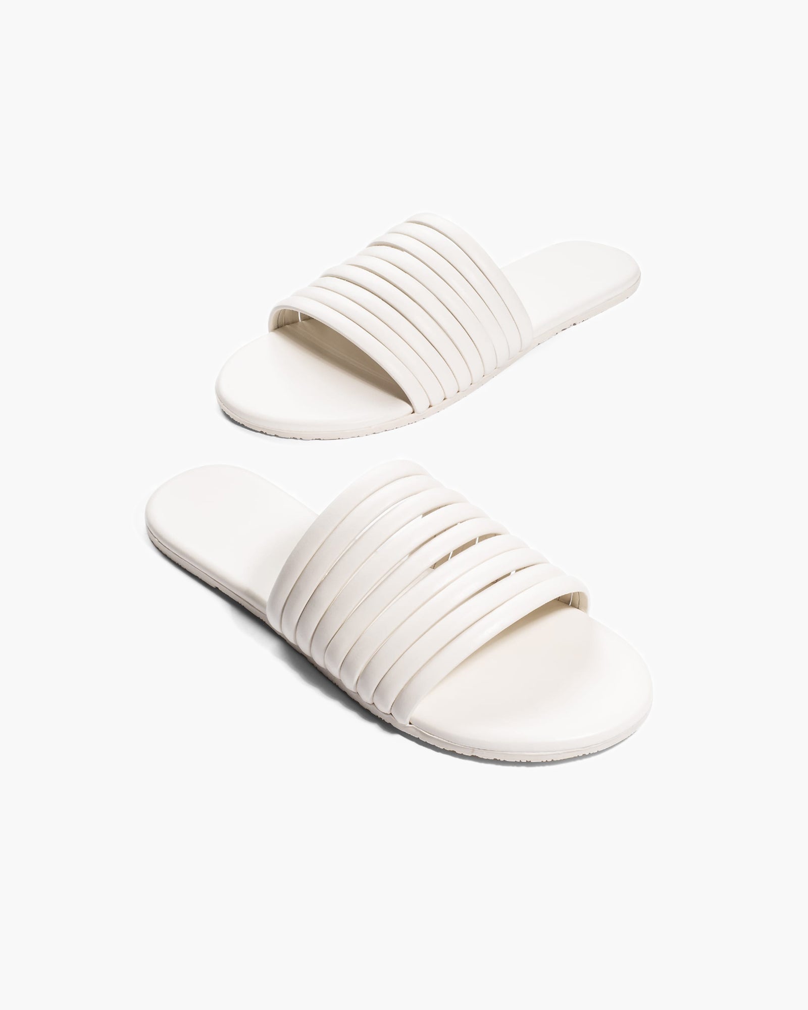 TKEES Caro Women's Slides Cream | RL9281740