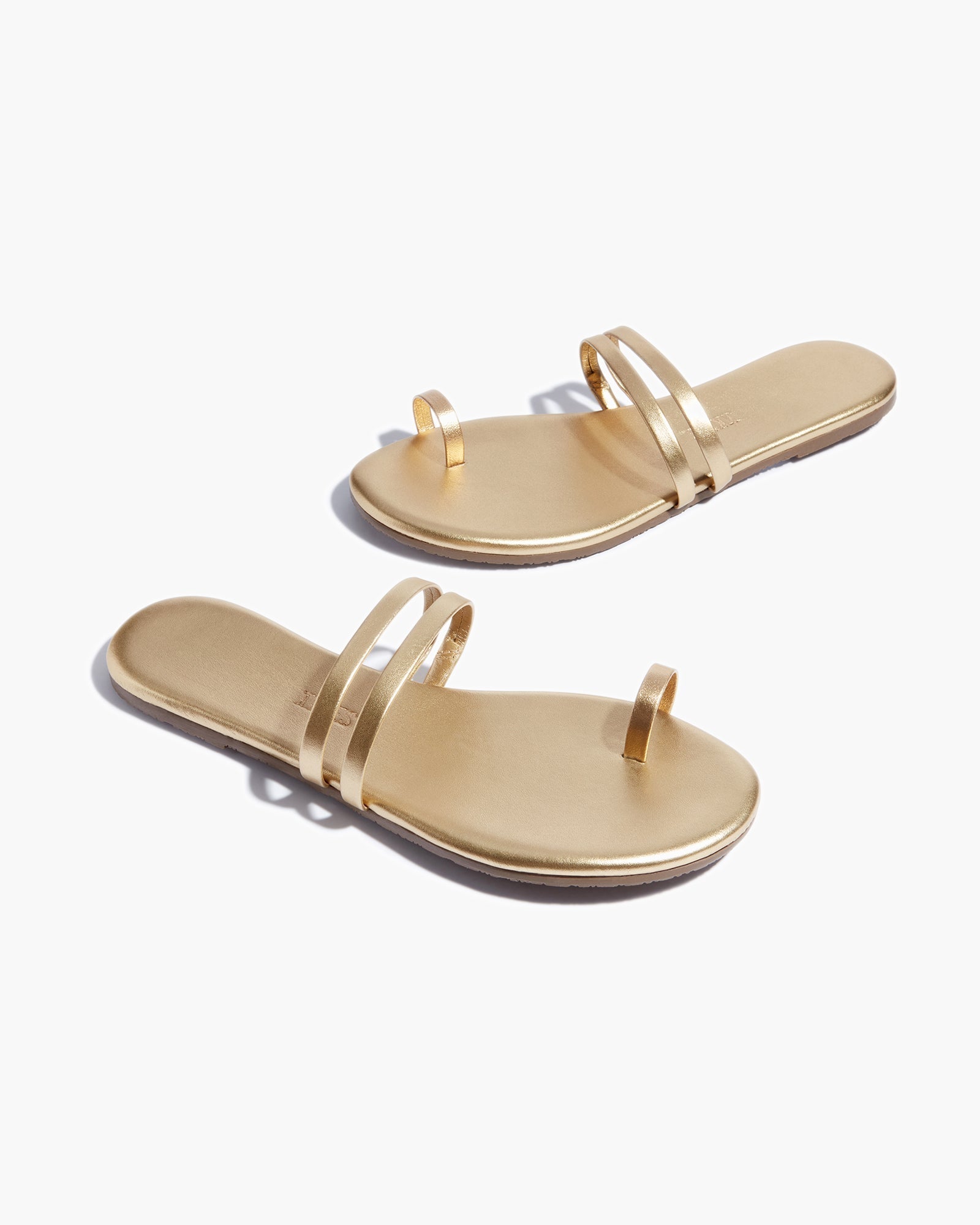 TKEES Leah Metallics Women's Sandals Gold | CB2130865