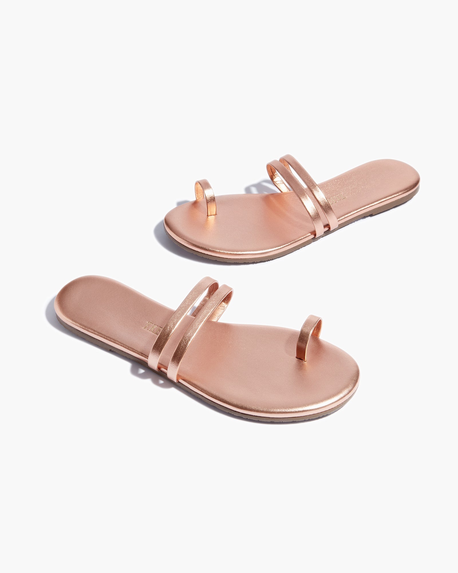 TKEES Leah Metallics Women's Sandals Pink | VY2905136