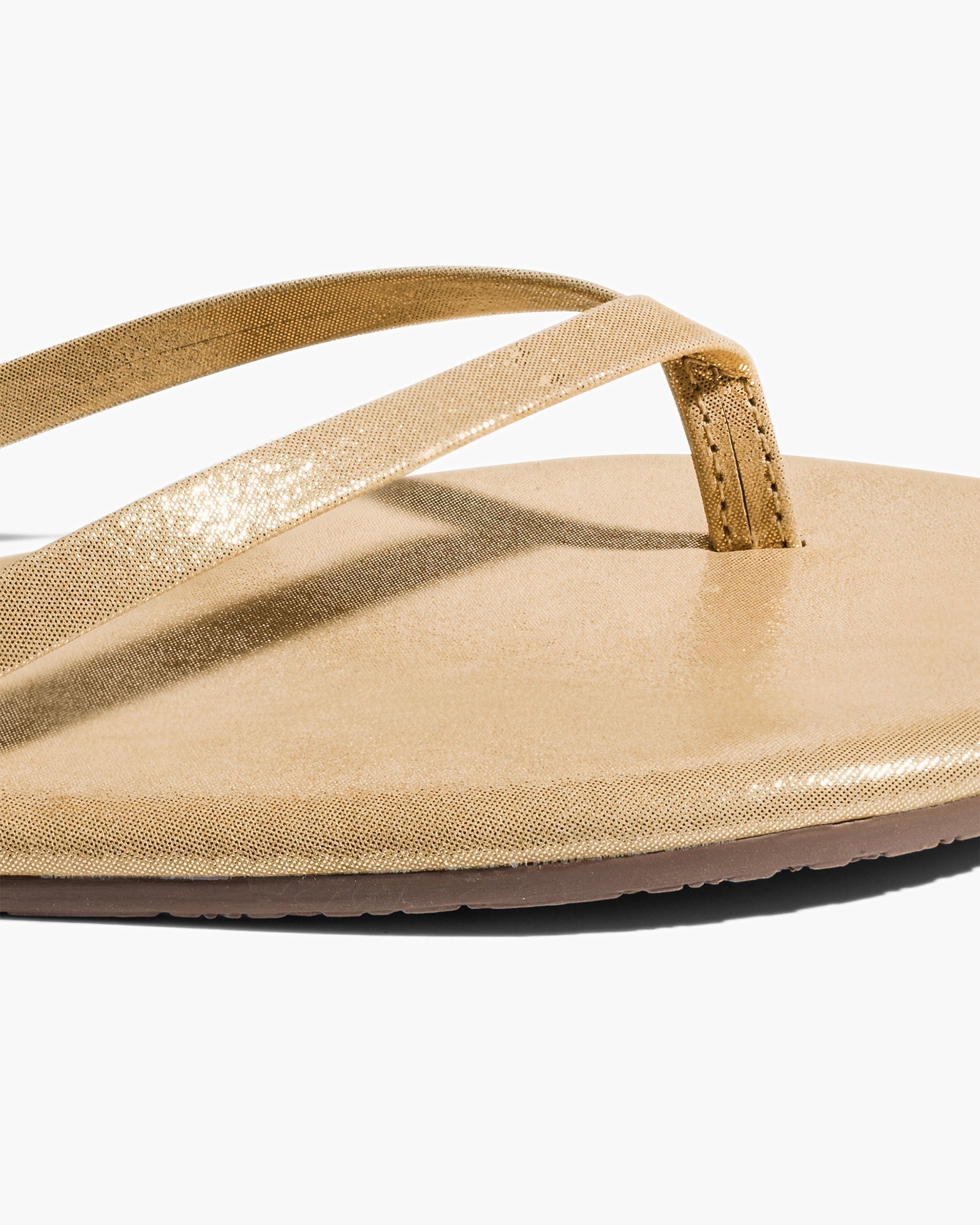 TKEES Lily Glitters Women's Flip Flops Gold | IE2614075