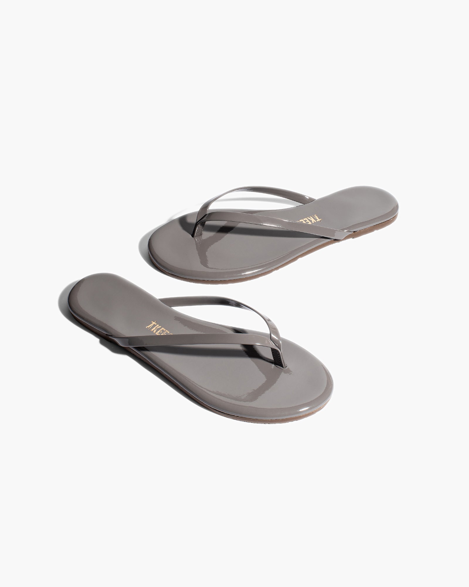 TKEES Lily Glosses Women's Flip Flops Grey | CR0368975