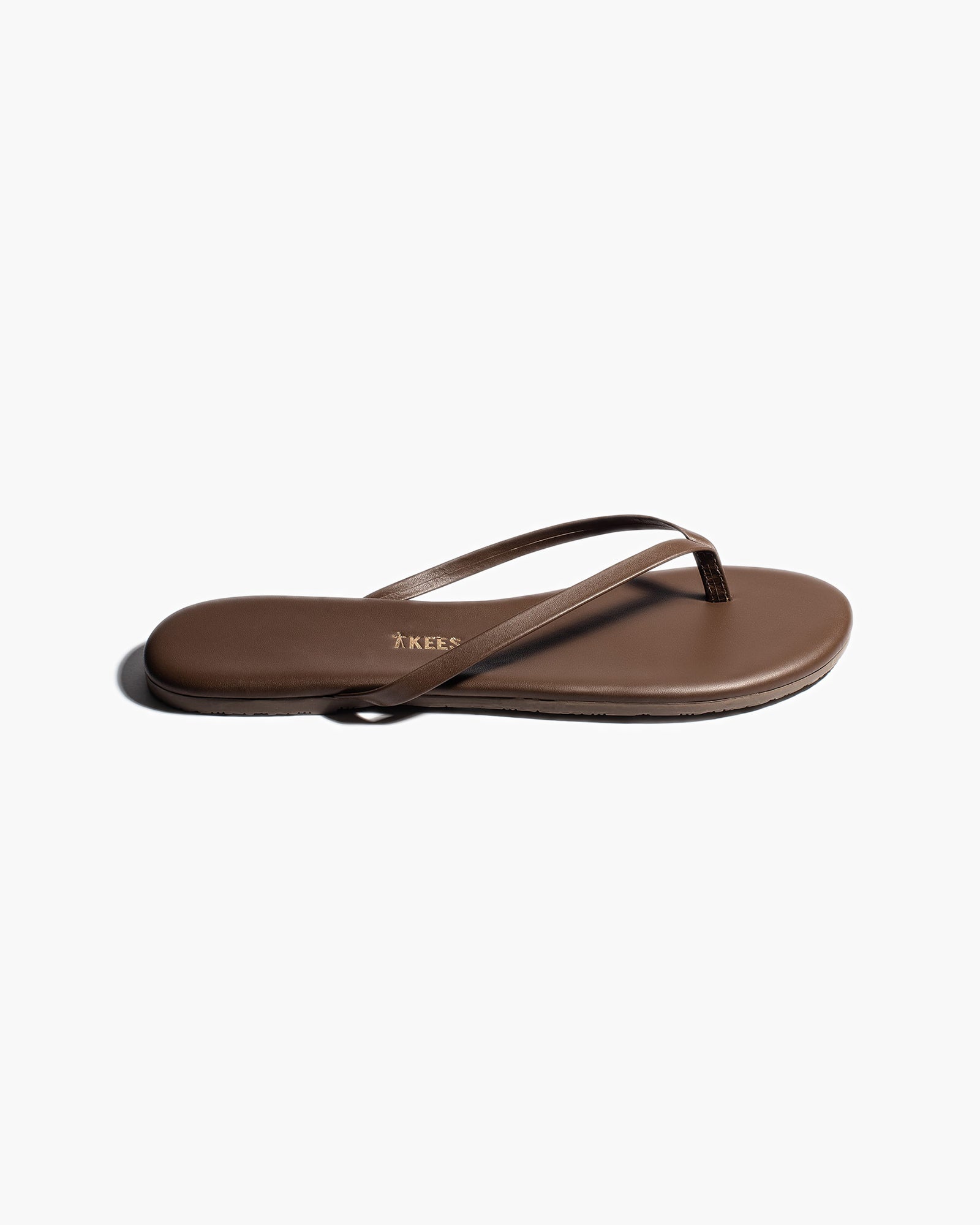 TKEES Lily Liners Women's Flip Flops Coffee | LM6918753