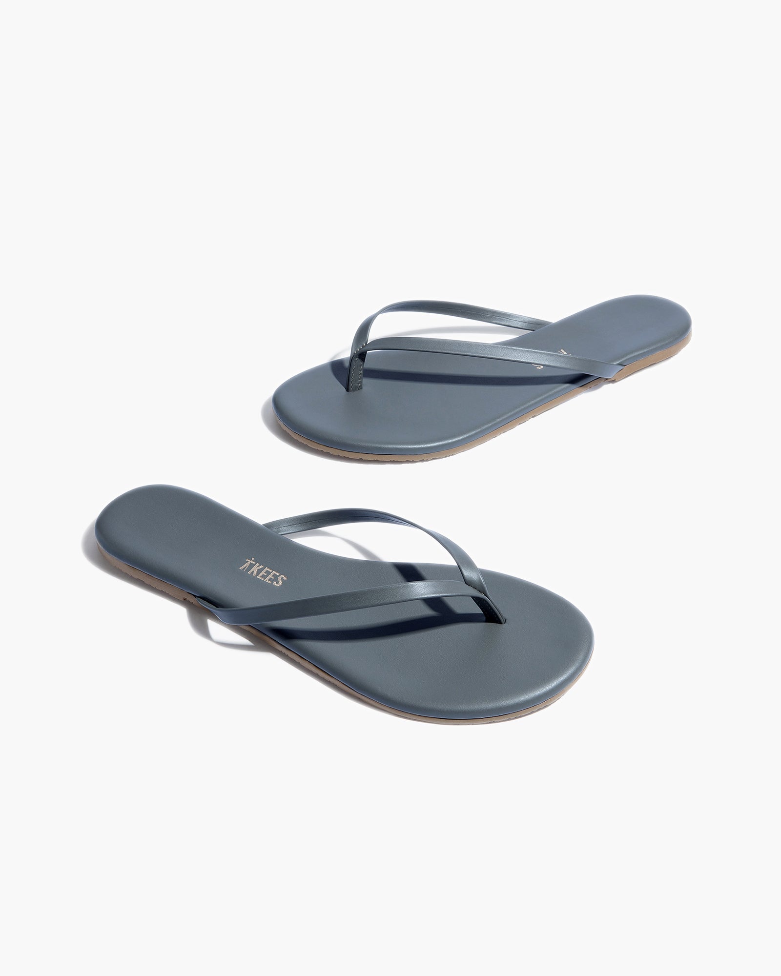 TKEES Lily Liners Women's Flip Flops Grey | UX5470613