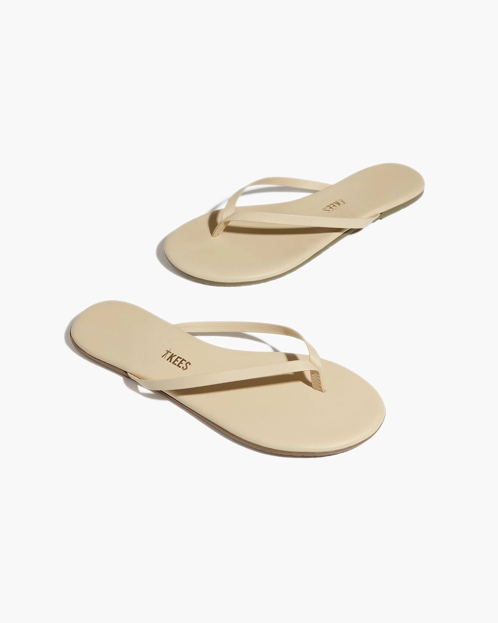 TKEES Lily Nudes Women's Flip Flops White | HR0192453