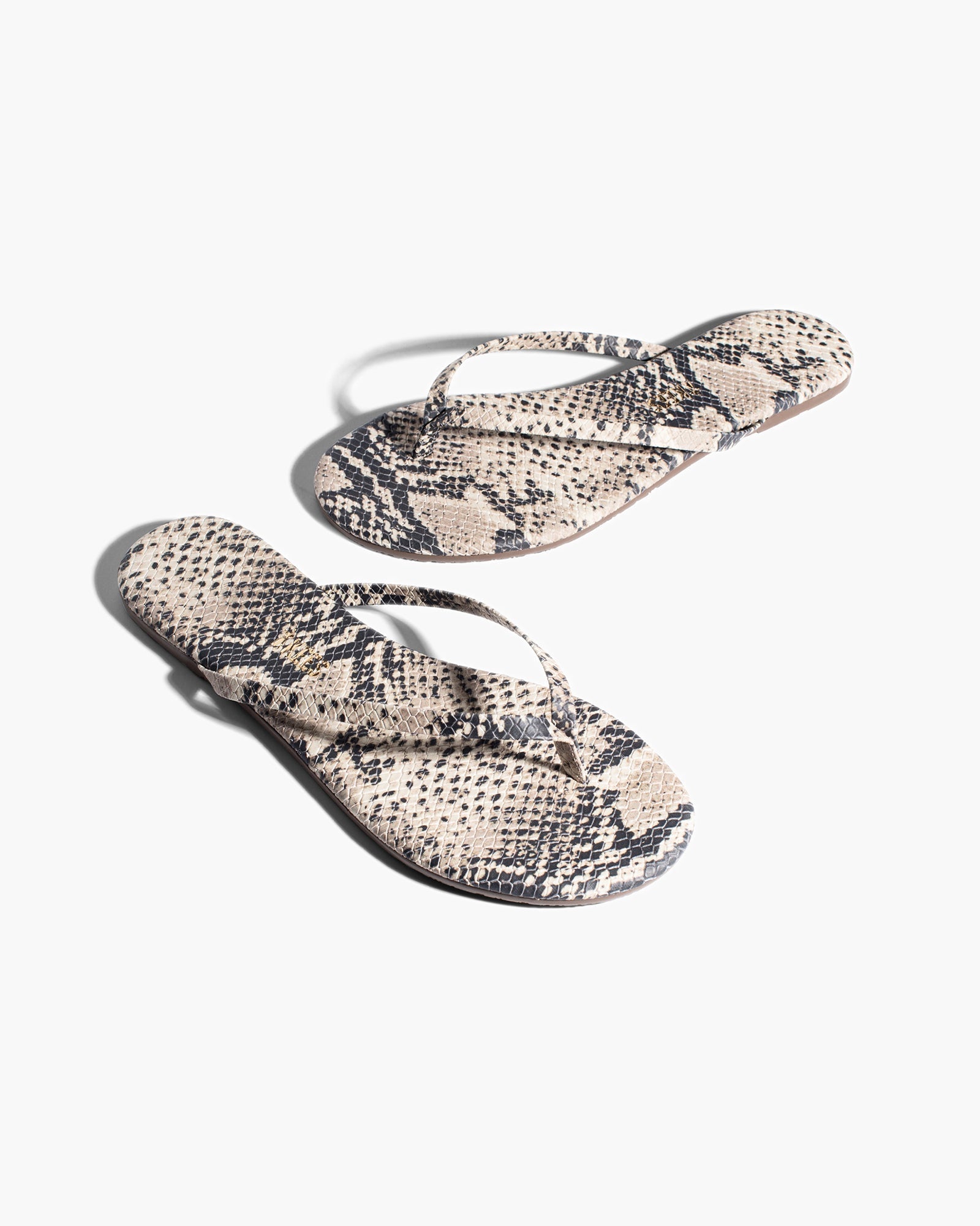 TKEES Lily Vegan Animal Women's Flip Flops Brown Snake | TV3805461