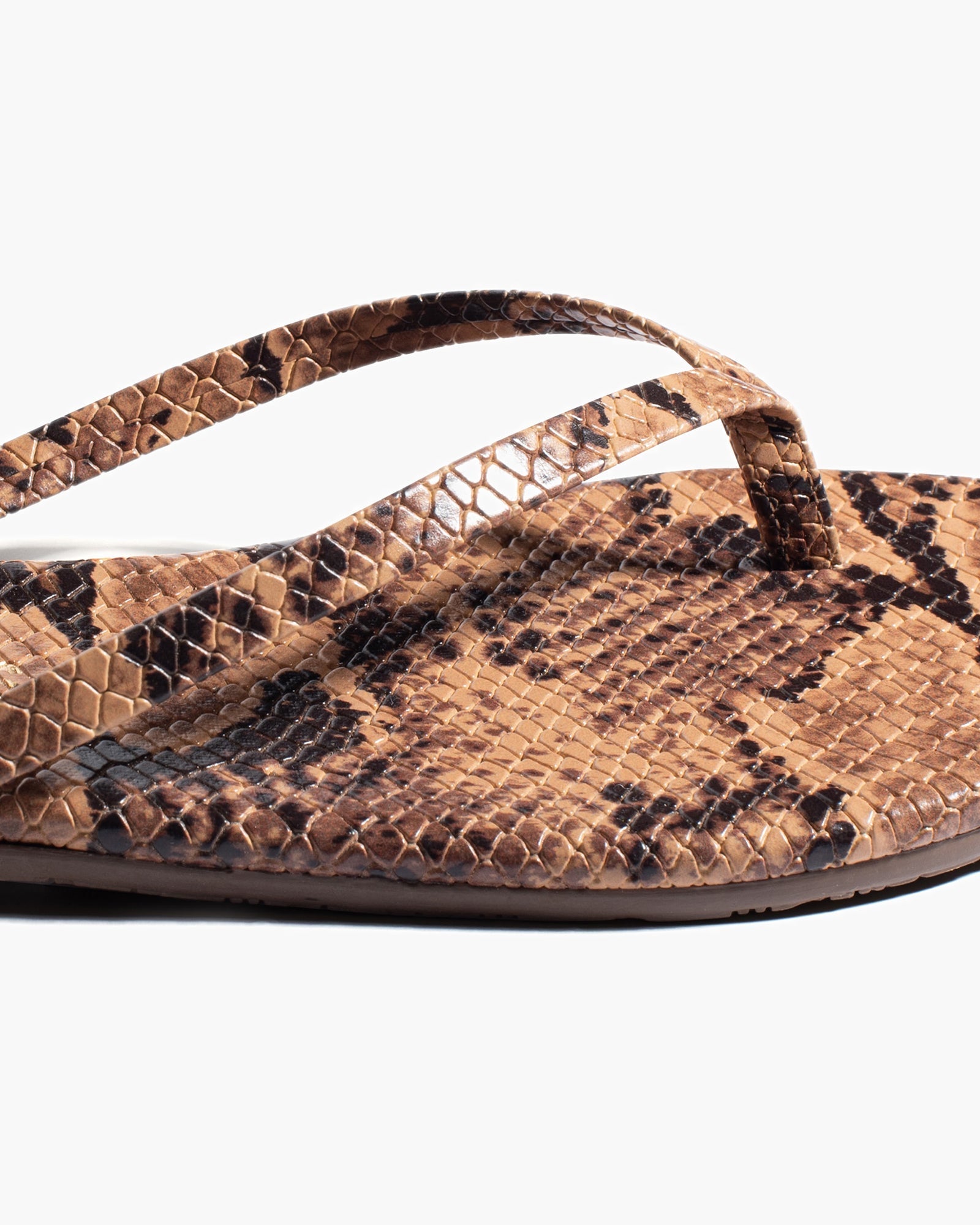 TKEES Lily Vegan Animal Women's Flip Flops Snake | WH9418630