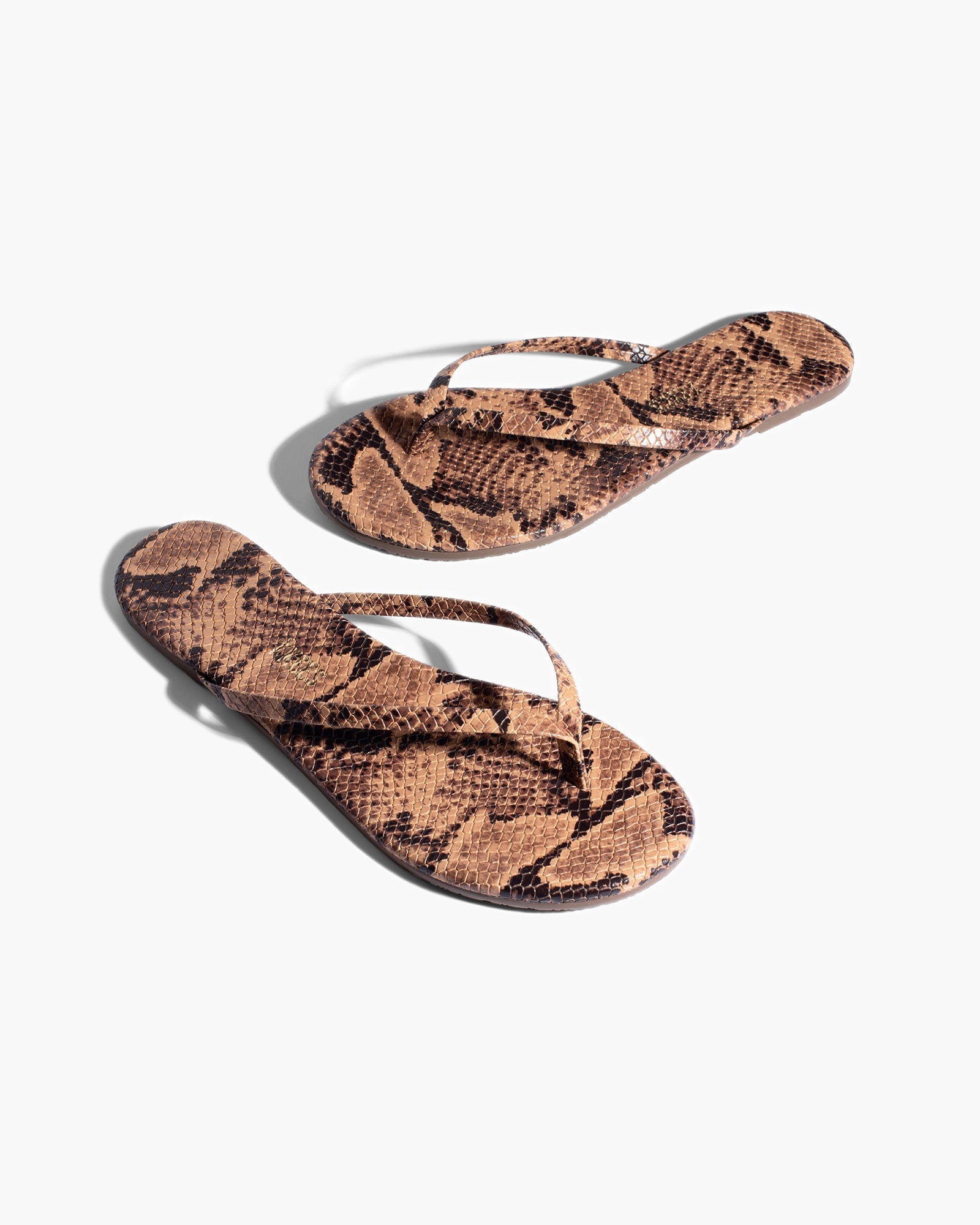 TKEES Lily Vegan Animal Women's Flip Flops Snake | WH9418630