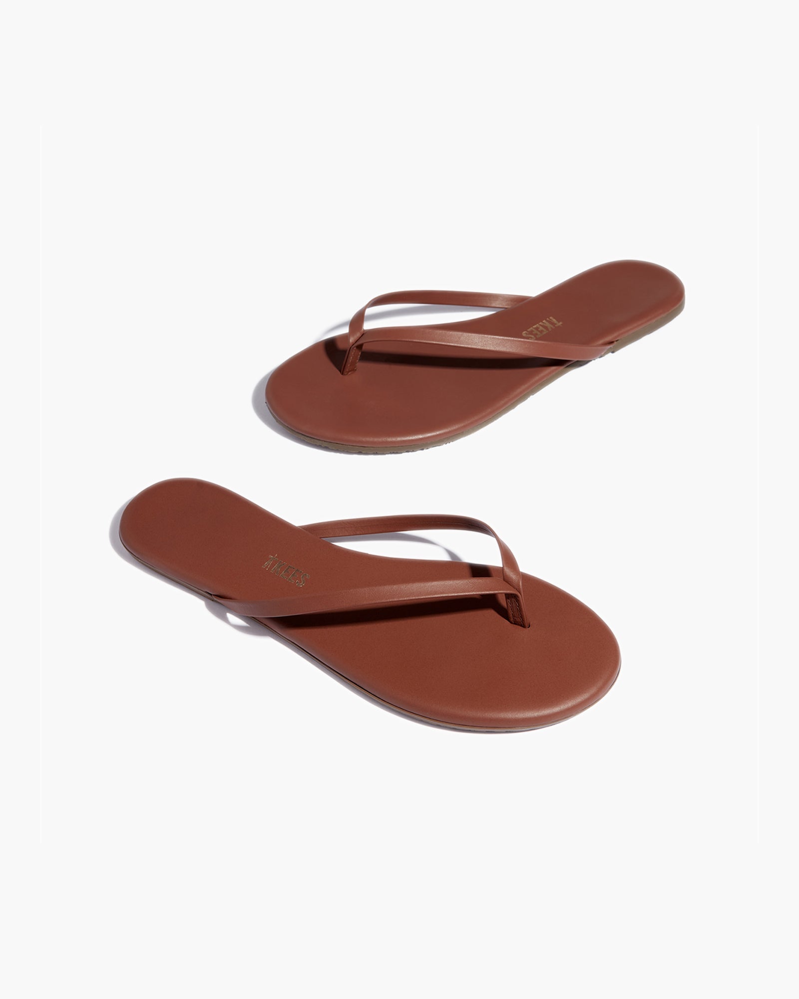 TKEES Lily Vegan Women's Flip Flops Brown | JR3907584