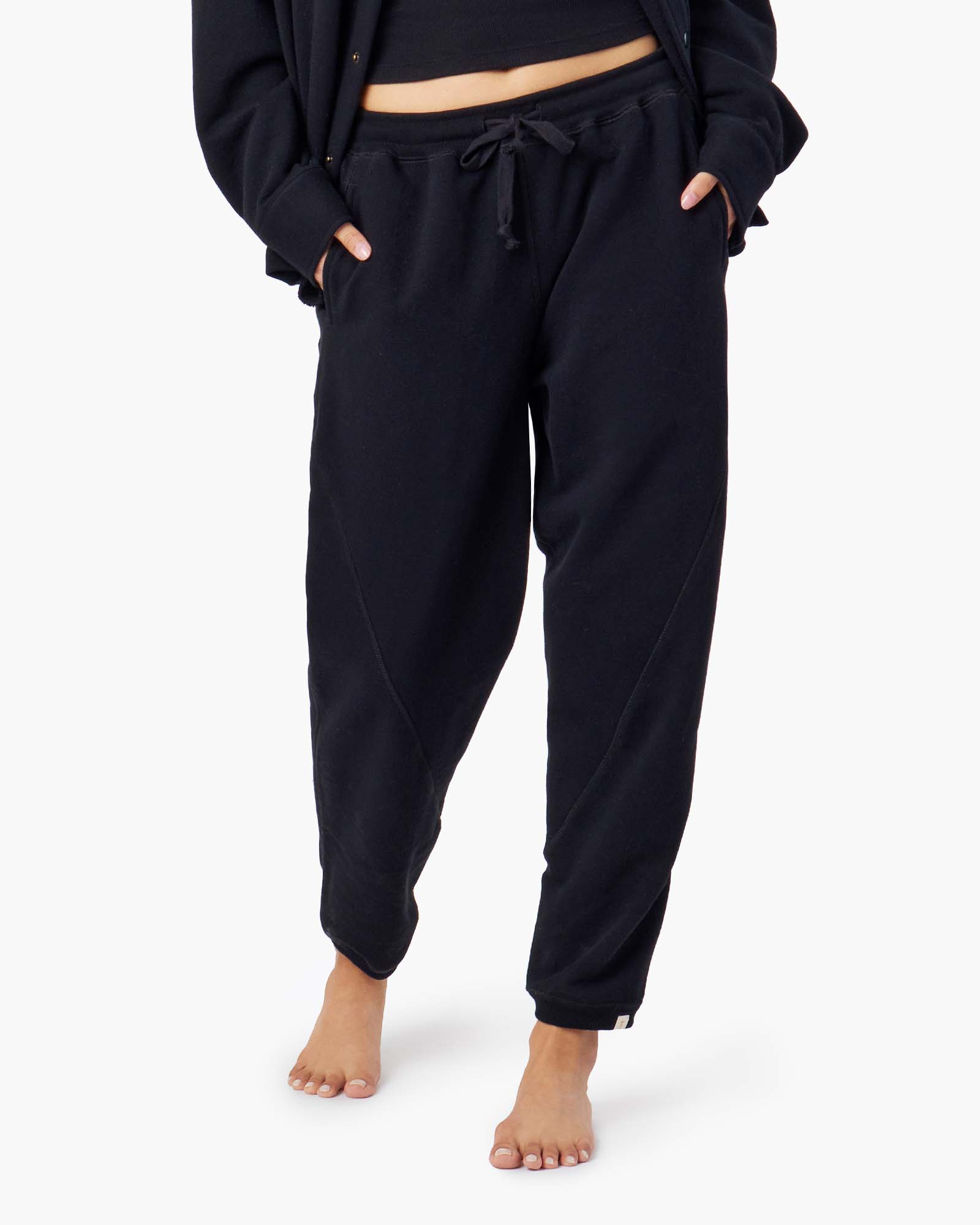 TKEES Panelled Women's Jogger Black | QD1679852