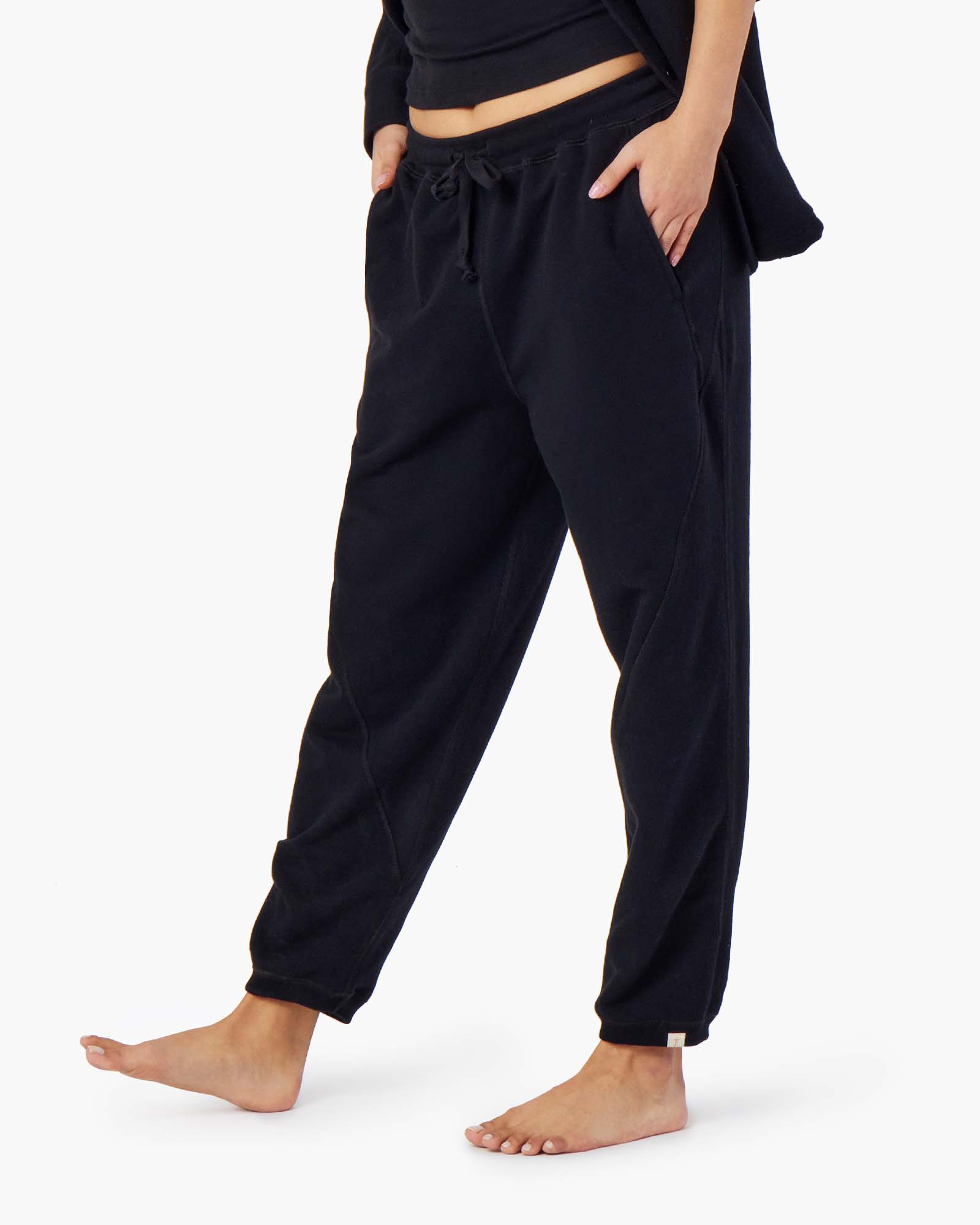 TKEES Panelled Women's Jogger Black | QD1679852