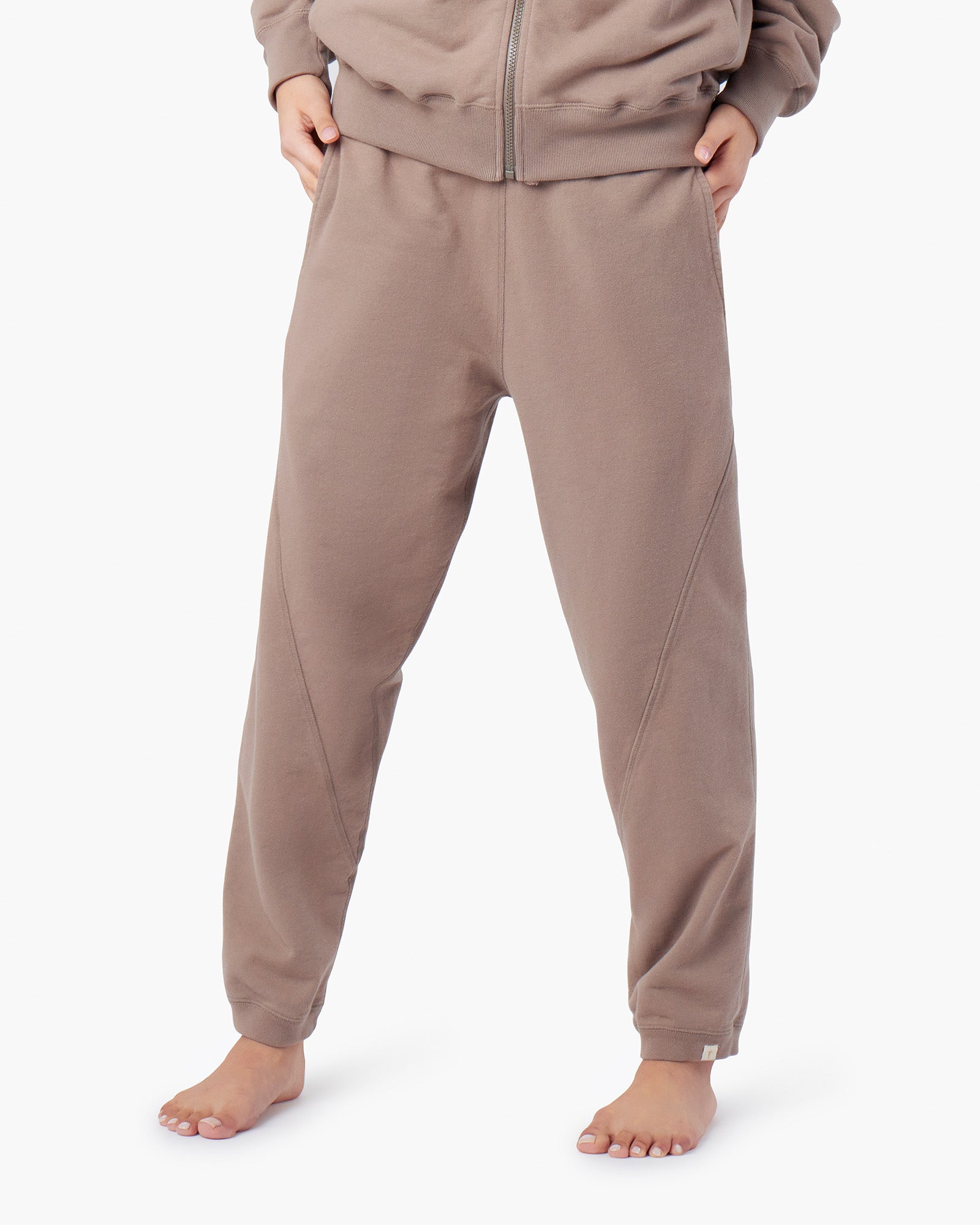 TKEES Panelled Women's Jogger Brown | OU3620745