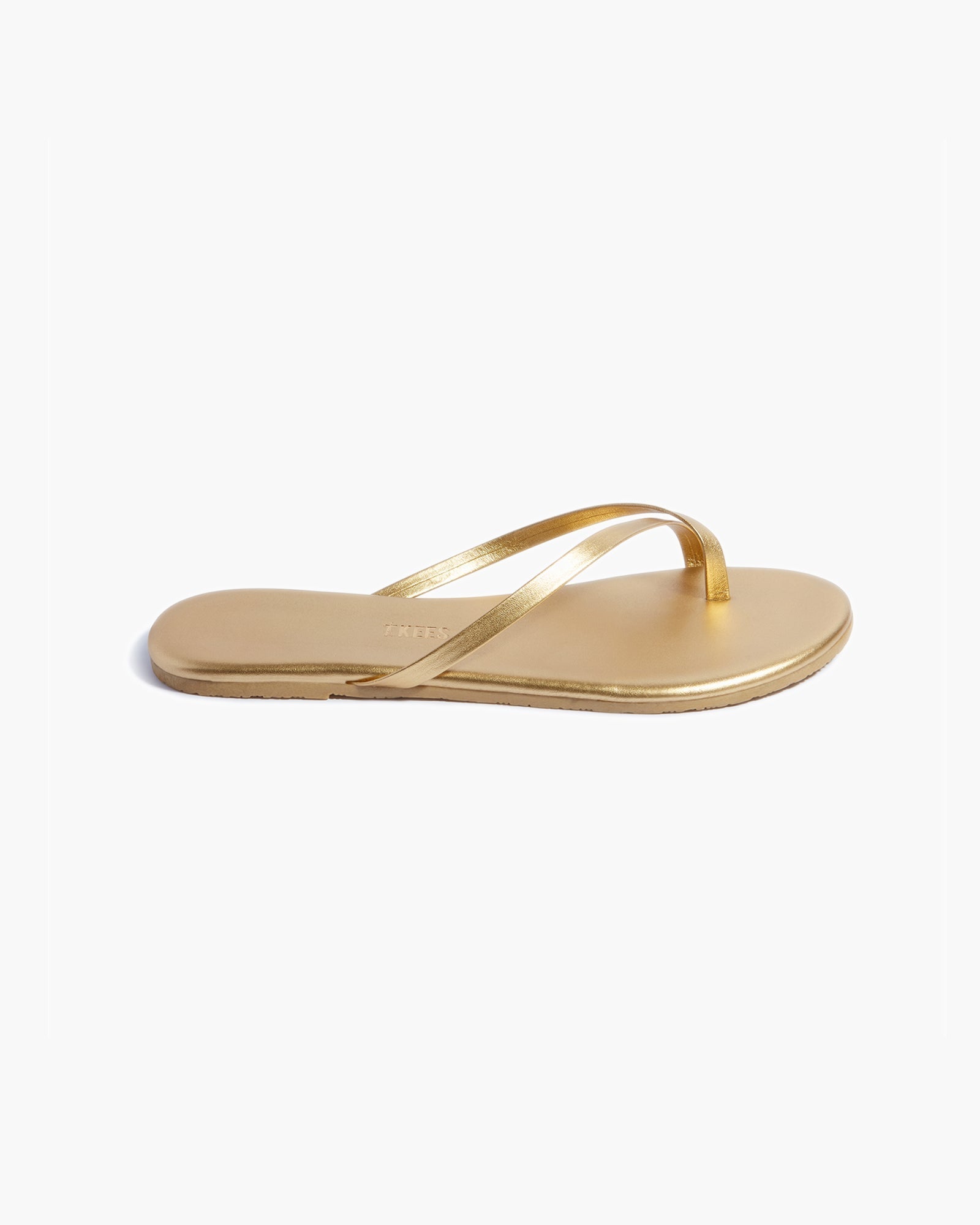 TKEES Riley Metallics Women's Sandals Gold | QO5862431