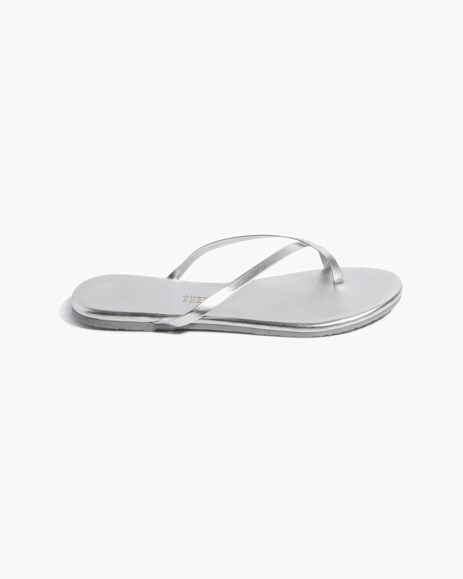 TKEES Riley Metallics Women's Sandals Silver | KP5729308