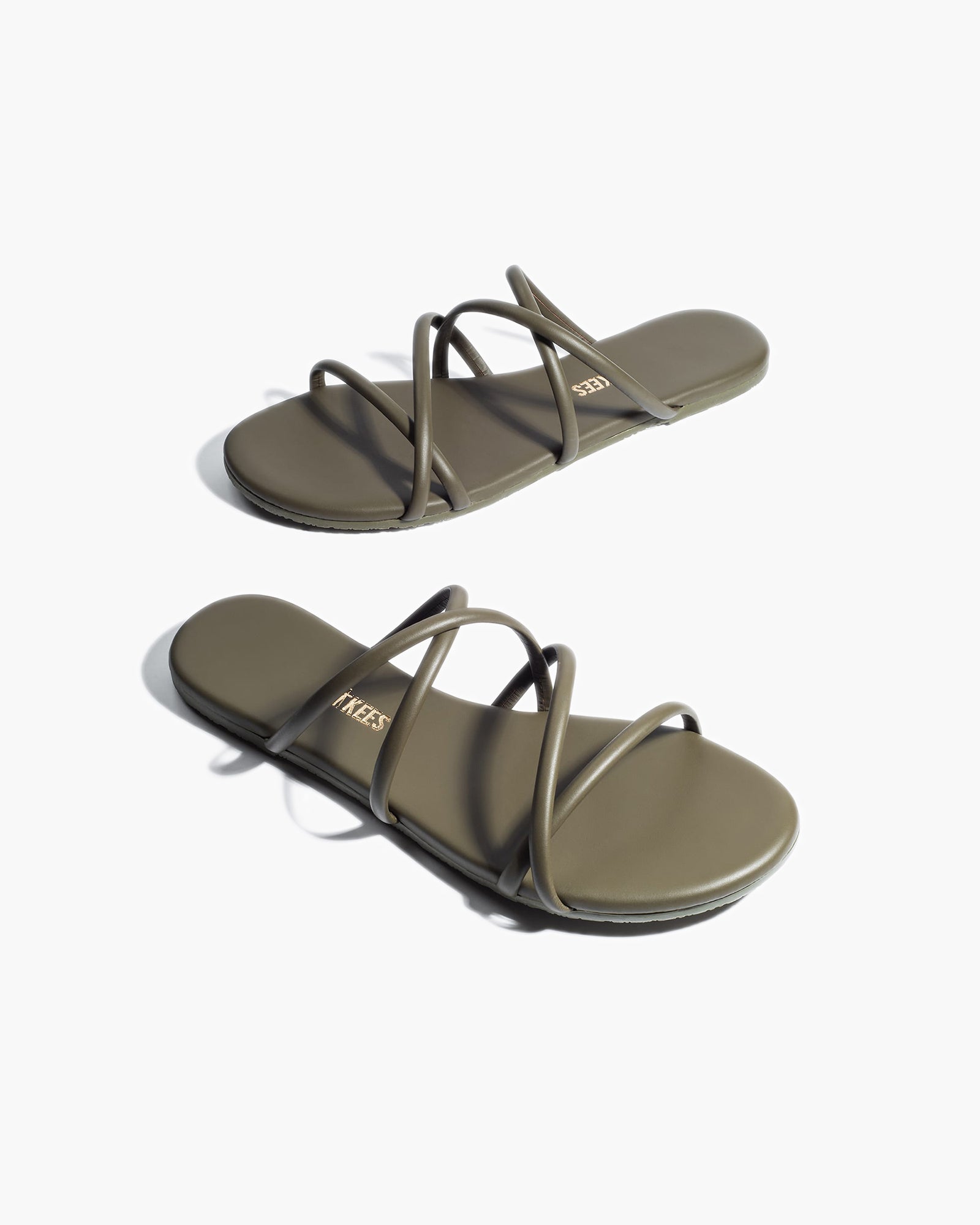 TKEES Sloane Women's Sandals Olive | ZK7824395