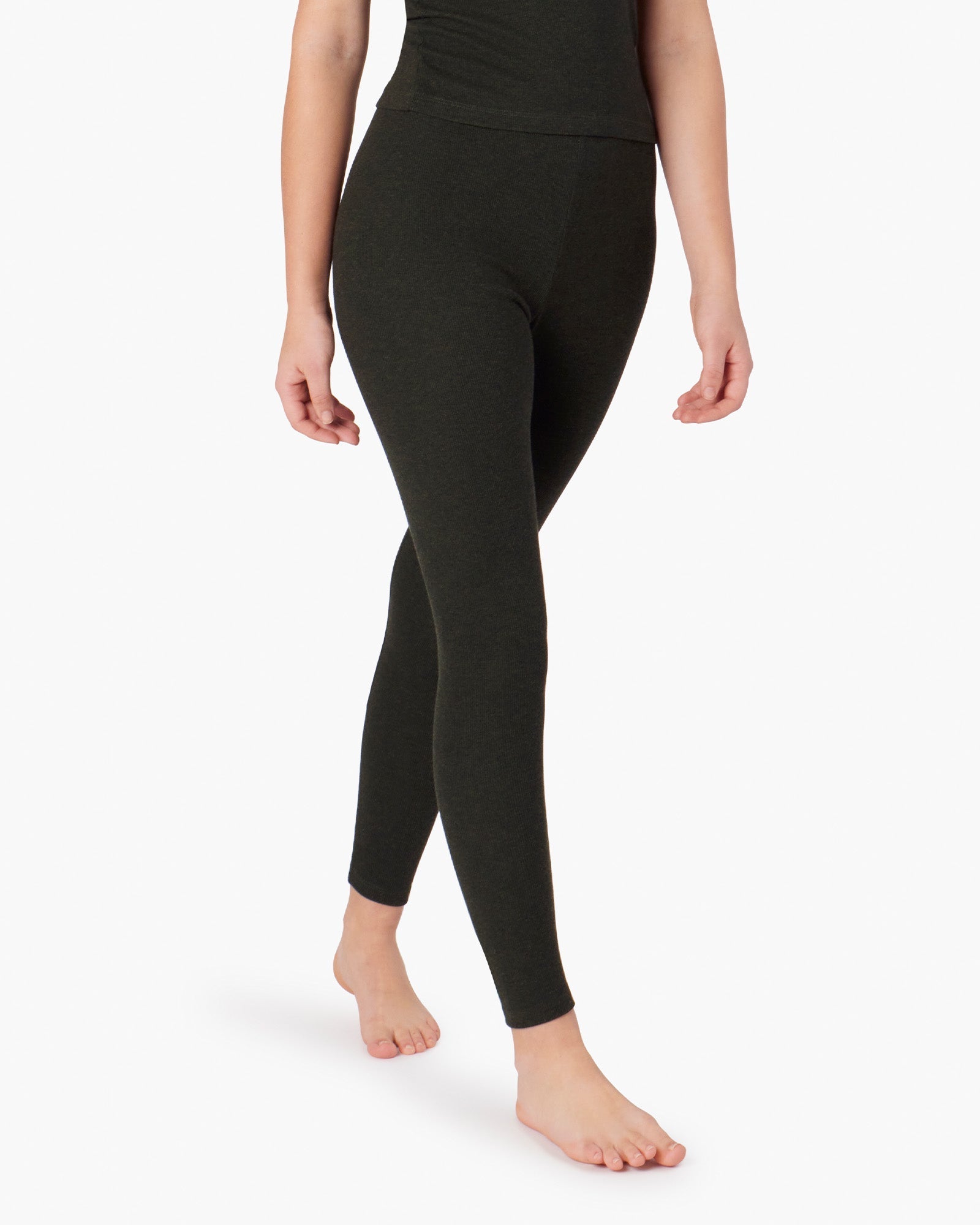 TKEES Super Rib Women's Leggings Black | XM3486510