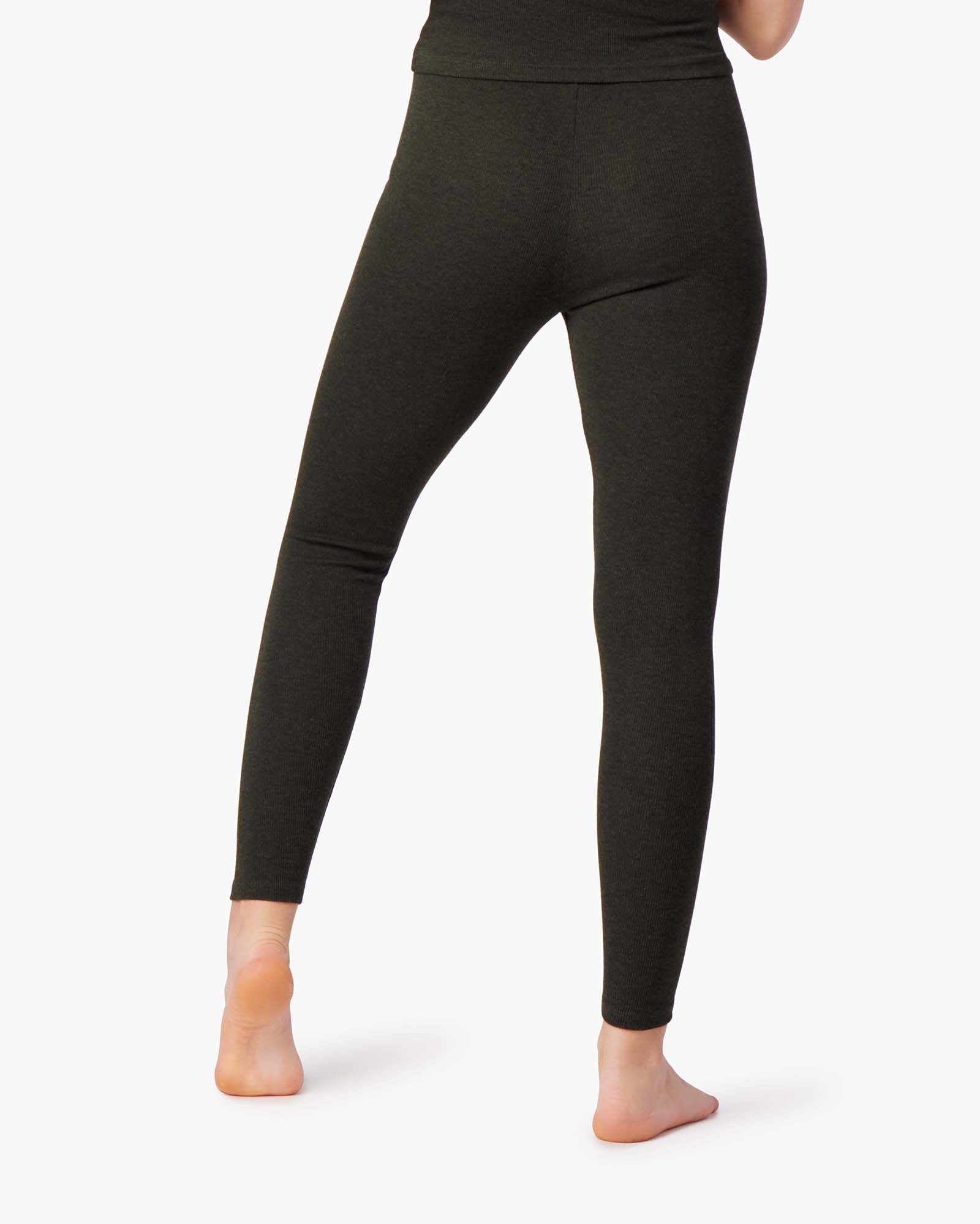 TKEES Super Rib Women's Leggings Black | XM3486510