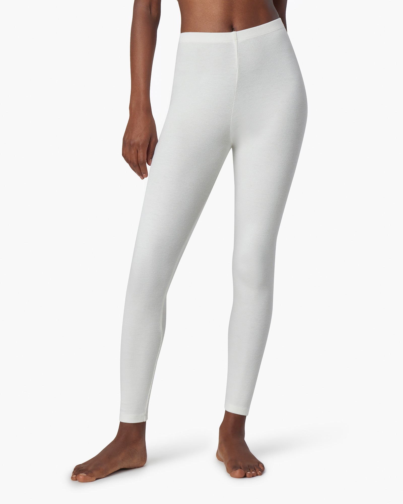 TKEES Super Rib Women's Leggings White | AP2035861