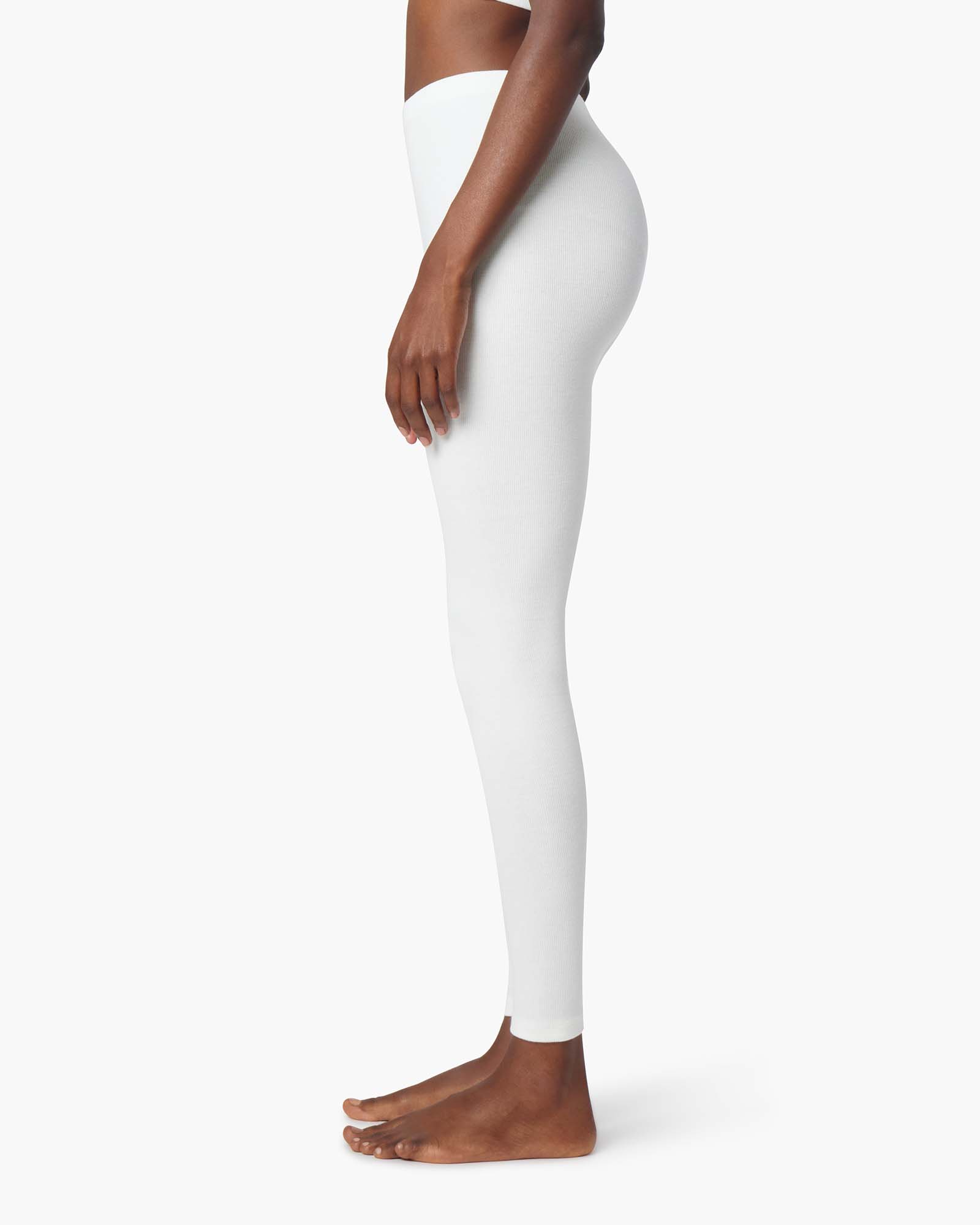 TKEES Super Rib Women's Leggings White | AP2035861