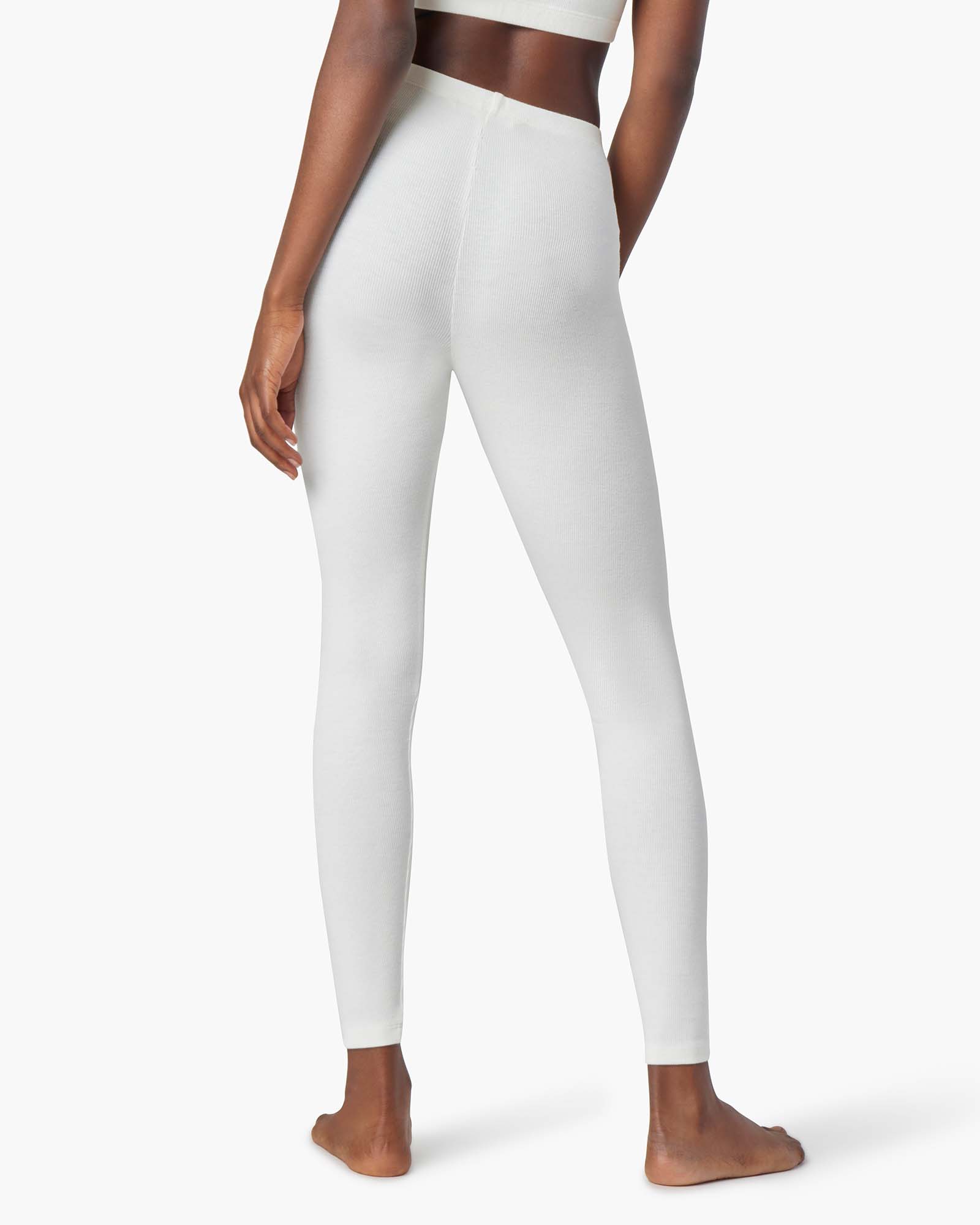 TKEES Super Rib Women's Leggings White | AP2035861