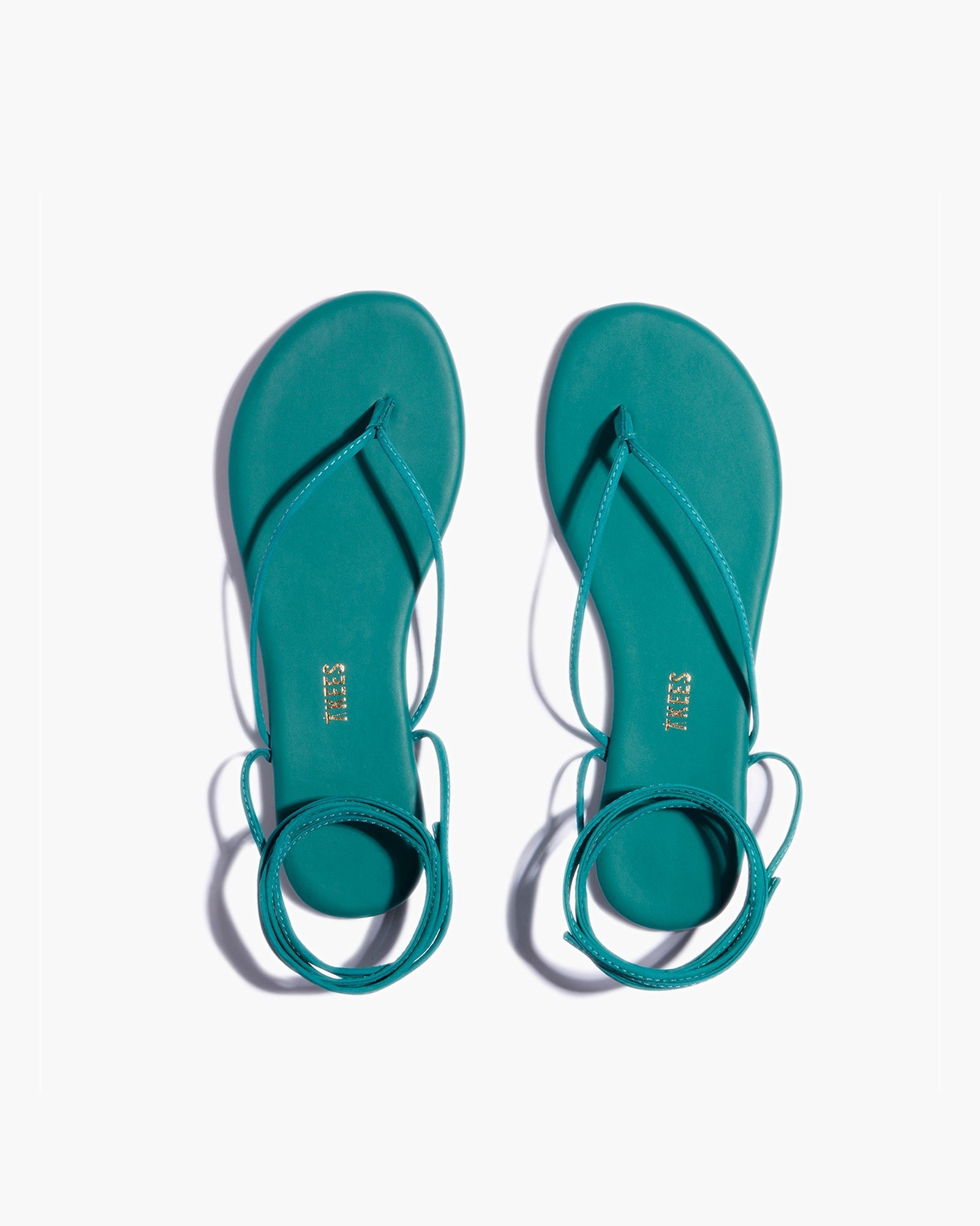 TKEES Lilu Pigments Women's Sandals Turquoise | JY9734210