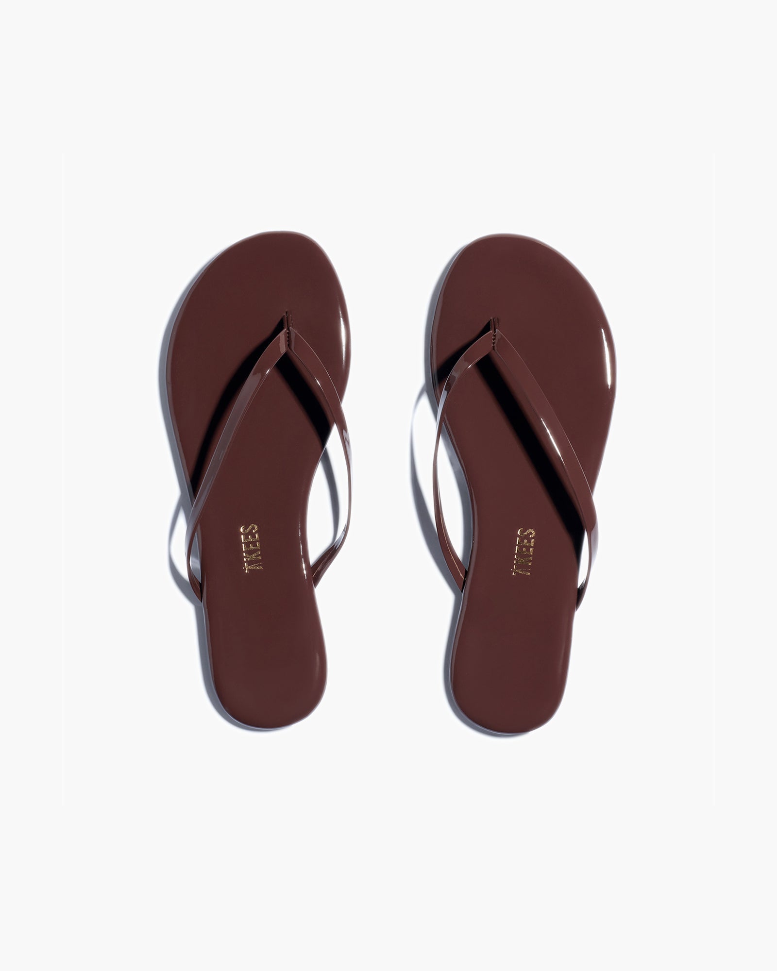 TKEES Lily Glosses Women's Flip Flops Brown | QX7418965