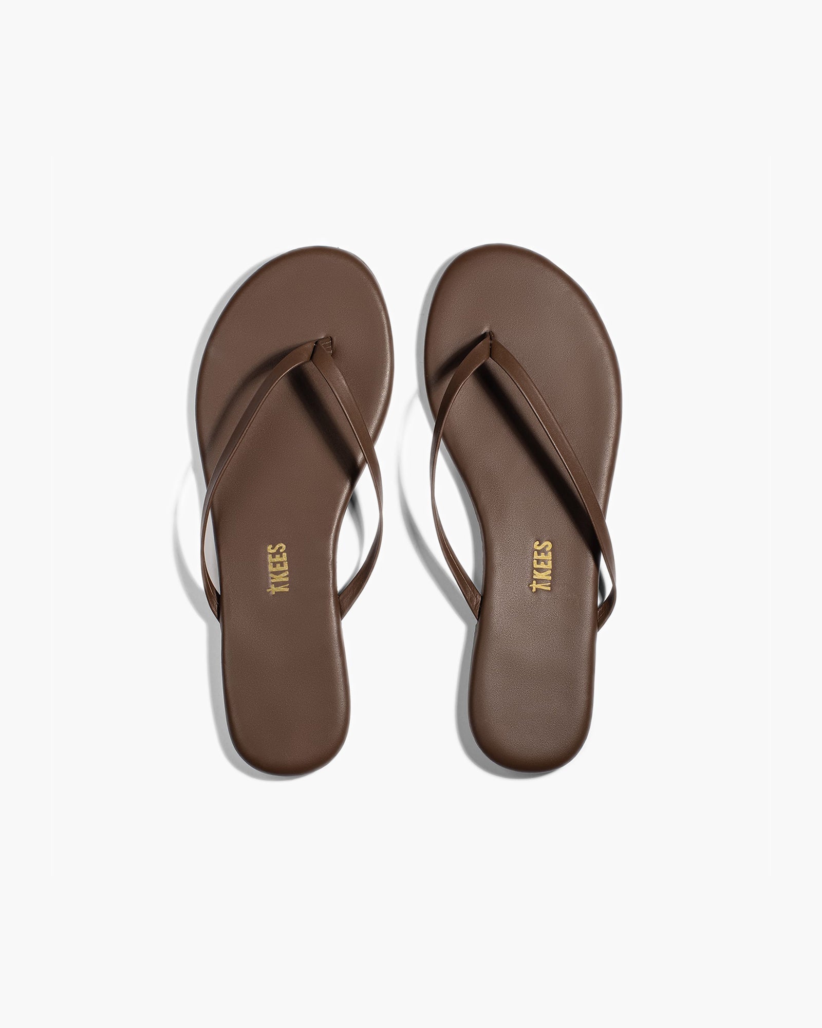 TKEES Lily Liners Women's Flip Flops Coffee | LM6918753