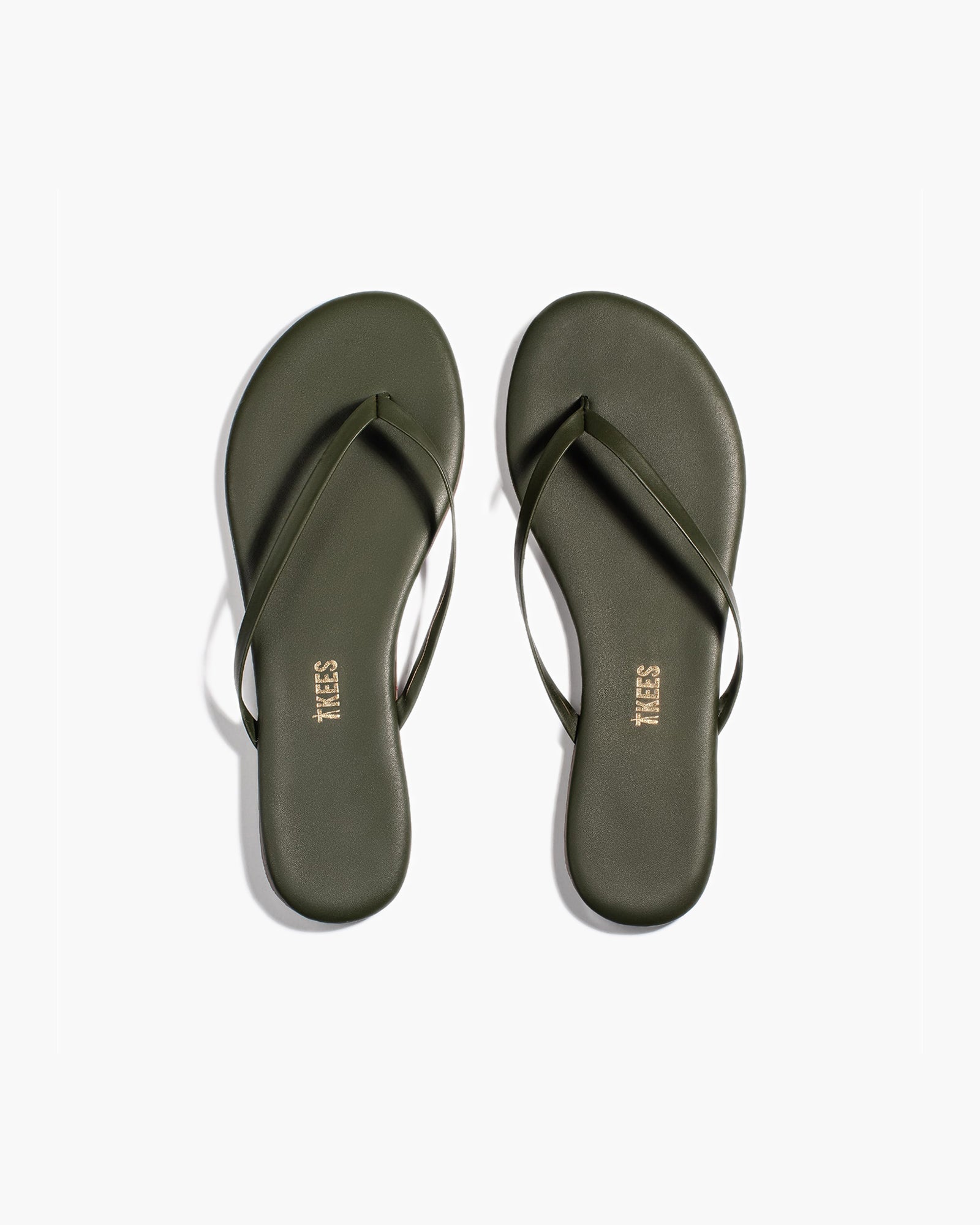 TKEES Lily Liners Women's Flip Flops Green | RE0459123