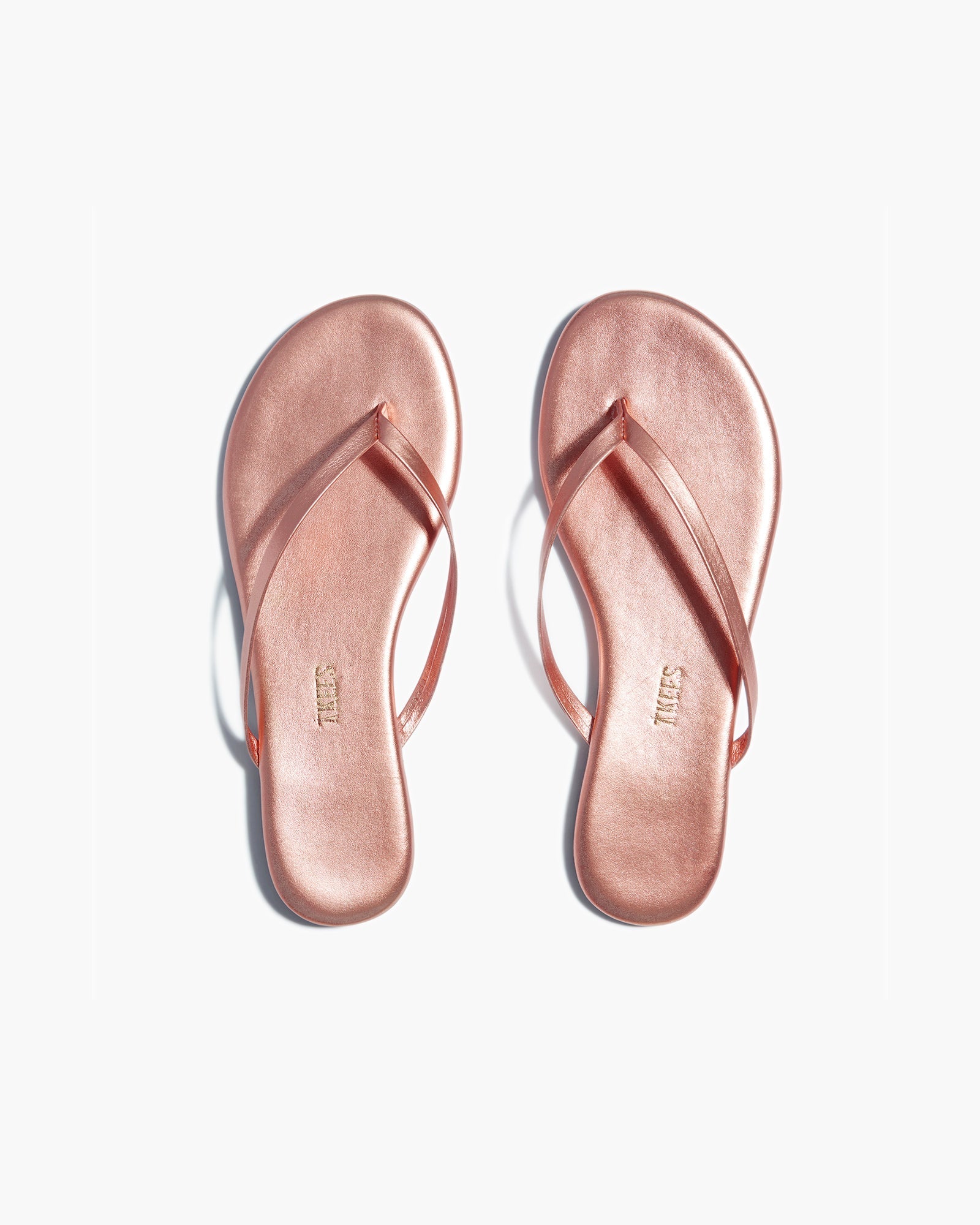 TKEES Lily Metallics Women's Flip Flops Pink | YR9486125