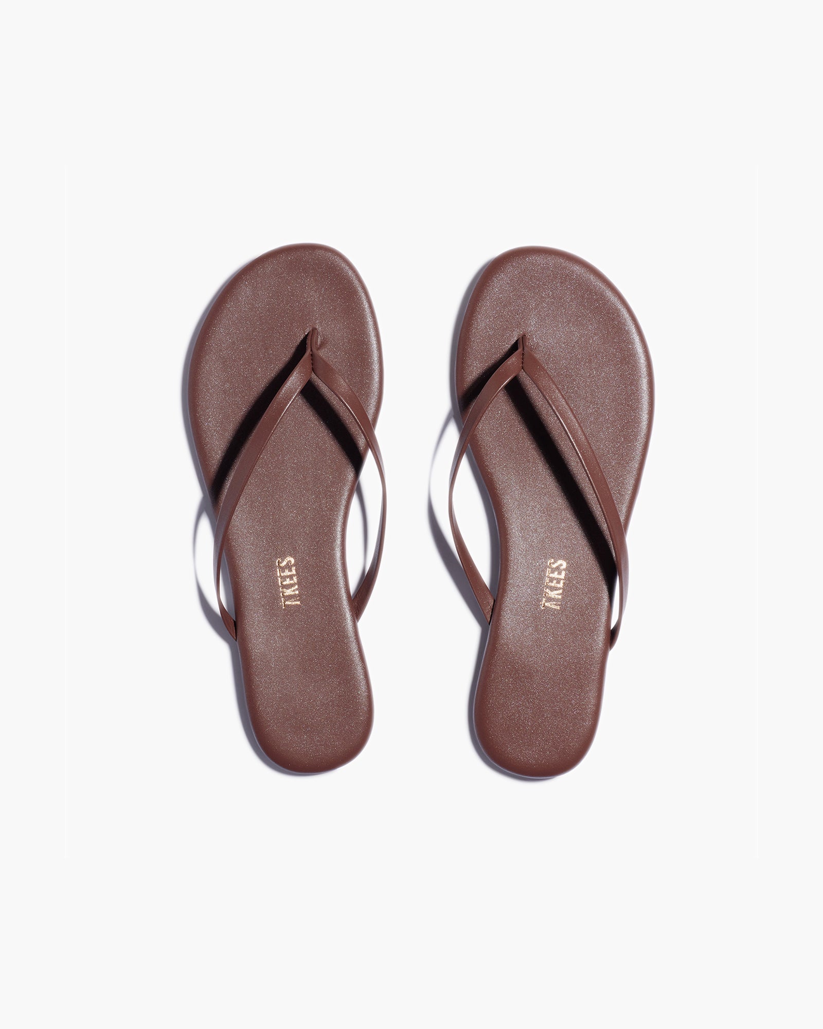 TKEES Lily Shimmers Women's Flip Flops Brown | EW4192637