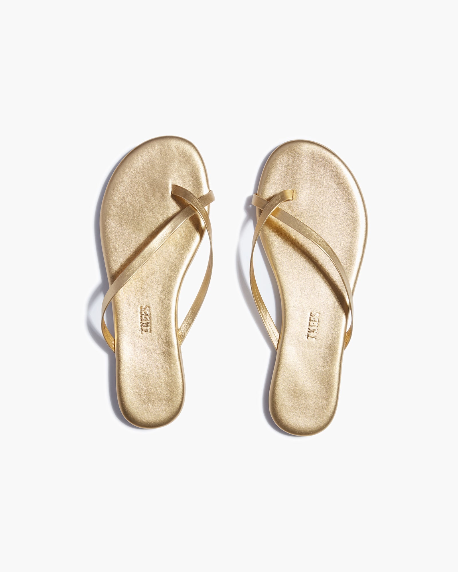 TKEES Riley Metallics Women's Sandals Gold | QO5862431